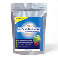 Men’s Multivitamin Transdermal Patches, Supplement with Vitamin A, Vitamin C, Zinc, Calcium &amp; more, 32 PCS 1 Month Supply