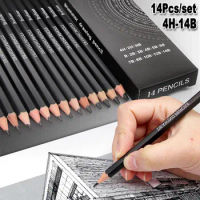12pcs Professional Sketching Drawing Pencil Set 6h 4h 2h Hb B 2b
