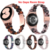 Resin Strap For Samsung Watch 4 5 6 40mm 44mm No Gaps Watchband For Samsung Galaxy Watch 6 Classic 47mm 43mm 5Pro 45mm 42 46mm