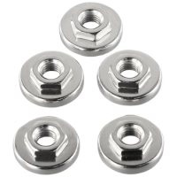 5Pcs Stainless Steel M10 Thread Replacement Angle Grinder Inner Outer Flange Nut Set Tools For 100 Type Angle Grinder