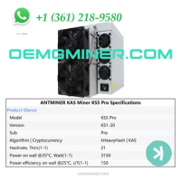 New Bitmain Antminer KS5 20Th 3000W Kas Miner Asic Miner Kaspa Ready Stock