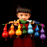 葫蘆娃玩具七彩胡蘆掛件葫蘆擺件兒童禮物彩繪家居工藝品
