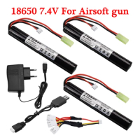 7.4V 2200mAh Li-ion Battery for Airsoft gun 2S 7.4V Battery + USB Charger For Mini Airsoft Toys Guns Water Gun Model Parts