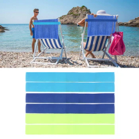 6Pcs Beach Chair Towel Bands Stretchable Rubber Band Towel Strap Holder Towel Clips For Lounge Beach Pool Chairs
