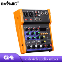 AOSHEN G4 Professional USB 4 Channel Audio Mixer Console