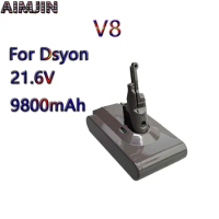 9800mAh 21.6V Battery Pack For Dyson V8 Absolute / Fluffy / Li-ion Vacuum Cleaner Battery