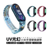 小米手環3/4/5/6 錶帶 光變錶帶 陽光炫彩錶帶 防水錶帶 小米手環錶帶 變色錶帶 透明錶帶 UV光 漸變錶帶