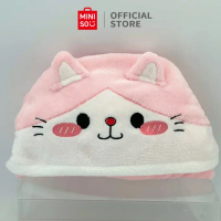 promo MINISO Selimut Dengan Topi Blanket with Hat Hoodie Lucu Kucing - Kucing