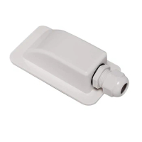 White Solar Single Cable Entry Gland Box, RV Roof Waterproof ABS Solar Entry housing for RVs, Boats, Yacht, Roofs