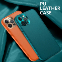 PU Leather Case For iPhone 12 Pro Max Case Shockproof Back Cover Bumper For Apple 12 Hard PC Case for iPhone 12 Mini Capa