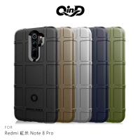 強尼拍賣~QinD Redmi 紅米 Note 8 Pro 戰術護盾保護套 背蓋式 手機殼 鏡頭加高 保護套 手機殼