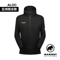 【Mammut 長毛象】GRANITE SO Hooded Jacket AF Men 防潑水軟殼連帽外套 黑/白 男款 #1011-00322