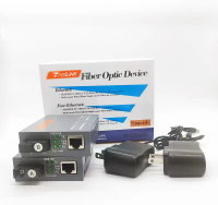 Monqiqi Gigabit Media Converter 0 MBPS HTB-GS-03 (2 ตัว A และ B) Fiber Optic 20KM Single-mode Single-fiber WDM RJ45 FTTH มีเดีย คอนเวอร์เตอร์