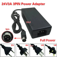 24v 3a 3pin power adapter AC/DC power adapter 24v 2.5a 24v 3a power supply for Label Printer 3 hole power adapter