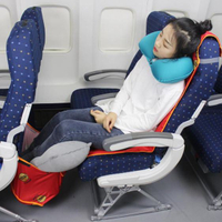 充氣腳墊坐長途飛行機上充氣睡覺神器u型頸枕頭便攜歇腳墊足踏腰墊護脖子