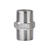 1/4" Male*Male Hex Nipple M/M Stainless Steel SS304 Threaded Pipe Fittings 32mm Length