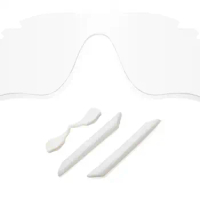 Glintbay 100% Precise-Fit Crystal Clear Replacement Lenses and White Rubber kit for Oakley RadarLock Path Vented Sunglasses