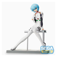 Original Ayanami Rei EVA Anime Action Figure Model Toy Driving Suit EVA Collectible Anime Figurine Sitting PVC Statue Figure Toy