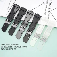 Rubber Replacement Watch Straps for Casio G-Shock GA-100/110/120/150/400/700 GD-100/110/120 GW-8900 GLS-100 Resin Band Bracelet