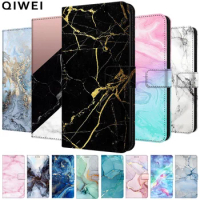 Marble Leather Flip Case For Samsung Galaxy S23 / S23 Plus / S23 Ultra 5G S21 Card Wallet Phone Bag Cases S 23 Stand BOOK Cover