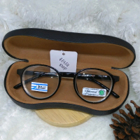 NEW KACAMATA LENSA MINUS & PLUS ANTIRADIASI Blue Frame Hitam Eyewear