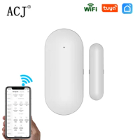 ACJ Tuya Smart WiFi Door Sensor Smart Door Open/Closed Detectors Wifi Window Sensor Smartlife APP Work With Google Home Alexa