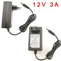 Bekalan Kuasa Suis, 5.5x2.5mm, Penukar Penyesuai EU US, AC 100V-240V ke DC 12V 3A, Pengecas Kuasa 30