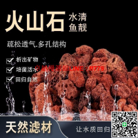 【卓越優選館】羅漢魚缸魚池大號大塊火山石濾材錦鯉魚池過濾材料造景火山巖