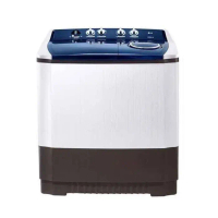 LG P1400RT Mesin Cuci 14 kg LG Twin Tub Semi Automatic 420W Hitam Hemat Listrik PUNCH 3 Roller Jet P