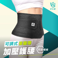 Vital Salveo 紗比優 束腹帶/護腰/產後護腰帶(可調整黏帶、加壓舒緩、透氣不悶熱、竹炭除臭-台灣製造)