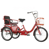New elderly tricycle rickshaw, elderly foot pedal scooter, double person bike, foot pedal bicycle, adult tricycle