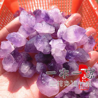 水晶石 純天然紫水晶原石 紫晶簇晶花 紫水晶原礦教學標本 碎石魚缸石
