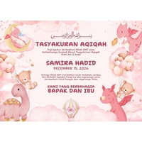 Kartu Stiker Aqiqah bayi/ kartu tasyakuran kelahiran/ 7 Bulanan kehamilan 5 Artpaper