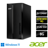 【Acer 宏碁】i5六核獨顯GTX電腦(TC-1760/i5-12400F/8G/512G SSD/GTX1650/W11)