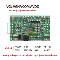 Backlight Driver Step UP TCON Module CA-508 CA-408 4CH 12V 3.3V Power Supply Board VCOM AVDD VGH VGL Adjustable Boost Module
