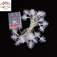 Christmas decoration lights 20LED pine cone shape battery box light string holiday party outdoor garden decoration light string