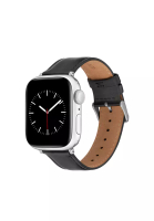 Daniel Wellington Smart Watch Leather Strap Sheffield Silver - DW Strap for Apple Watch 42, 44, 45mm