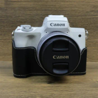 PU Half Case For Canon M50 Mark II 4k Vlog Camera Protective Bottom Base Cover for Canon EOS M50 II Mini Camera Bag Accessories