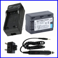Battery + Charger for Panasonic HC-V10,HC-V100,HC-V100M,HC-V500,HC-V500M,HC-V700,HC-V700M,HDC-TM55,HDC-TM80,HDC-TM90 Camcorder