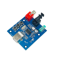 PCM2704 Audio DAC USB to S/PDIF Sound Card hifi DAC Decoder Board 3.5mm Analog Coaxial Optical Fiber Output A1-010
