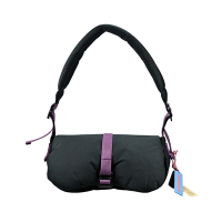 COACH Coachtopia Loop Puffy Wavy Dinky黑色蓬鬆布面波浪肩背腋下包