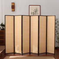 中式竹編屏風隔斷墻折疊可移動客廳臥室辦公室簡易遮擋簾擋板餐廳