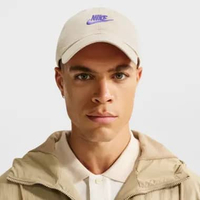 NIKE Unisex Sportswear Club Unstructured Futura Wash Cap Topi [FB5368-229] L/XL Lt Khaki/Sapphire
