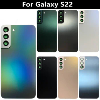 New For SAMSUNG Galaxy S22 6.1" Battery Back Cover Glass Rear Door Housing Case Replacement Part With Camera Lens +Sticker