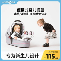【花田小窩】嬰兒床 寶寶床 嬰兒提籃便攜式嬰兒床睡籃新生兒寶寶搖籃床新生兒手提式