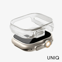 【UNIQ】Apple Watch Ultra/Ultra 2 49mm Garde全包覆輕薄透明防撞保護框-透明