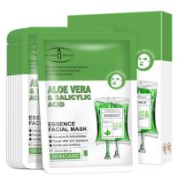 Aloe Vera Essence Facial Soothing Mask Salicylic Acid Serum Nourishing Firming Face Masks Oil Control Moisturizing Skin Care