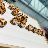 Labubu 拉布布 潮玩公仔 毛絨玩偶 收藏擺件 鹿角根付趣多多拉布布配件文玩配飾手串搭配配飾DIY