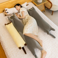 外貿新款貓咪抱枕側睡抱枕長條睡枕頭毛絨玩具公仔側睡低價批發