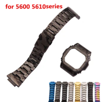 Watch Accessories Metal strap Watch case for DW-5600-GW-M5610 camouflage men's and women's outdoor sports strap Watch case